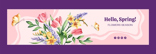 Vector gratuito plantilla de banner de contracción para la celebración de primavera