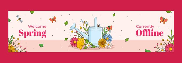 Vector gratuito plantilla de banner de contracción para la celebración de primavera