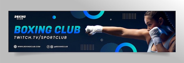 Vector gratuito plantilla de banner de contracción de club deportivo