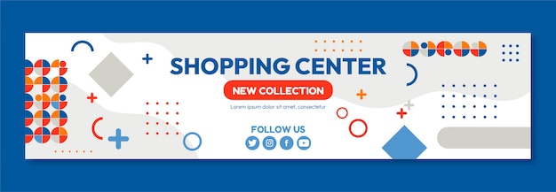 Plantilla de banner de contracción de compras dibujada a mano