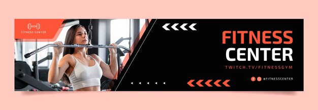 Plantilla de banner de contracción de gimnasio