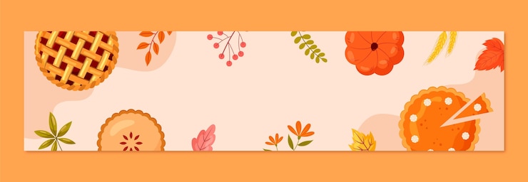 Vector gratuito plantilla de banner de contracción plana para celebración de acción de gracias