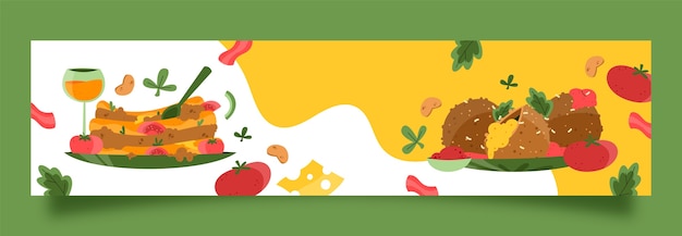 Vector gratuito plantilla de banner de contracción de restaurante italiano