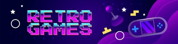 Plantilla de banner de contracción de videojuegos y ocio