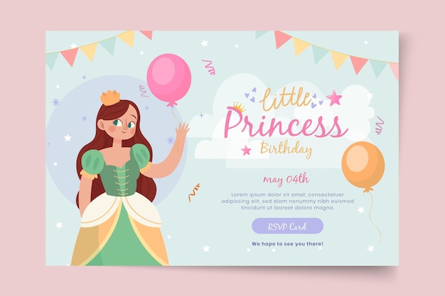 Plantilla de banner de cumpleaños para niños