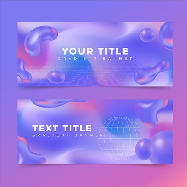 Plantilla de banner degradado colorido