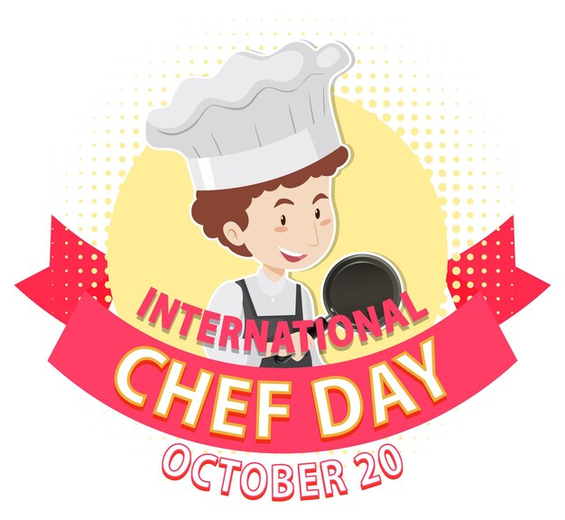 Plantilla de banner del día internacional del chef