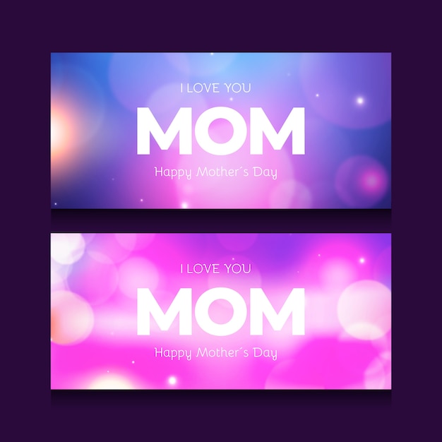 Vector gratuito plantilla de banner con dia de las madres