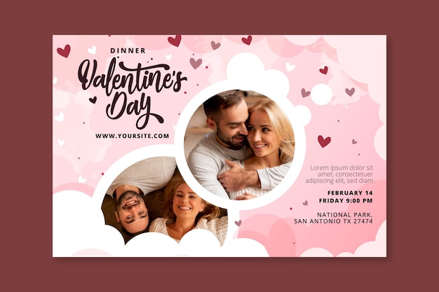 Plantilla de banner de día de san valentín