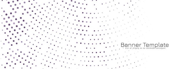 Plantilla de banner de diseño de semitono elegante decorativo