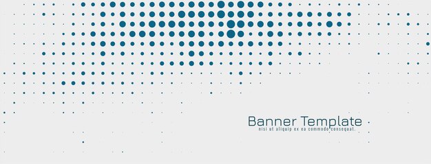 Plantilla de banner de diseño de semitono elegante