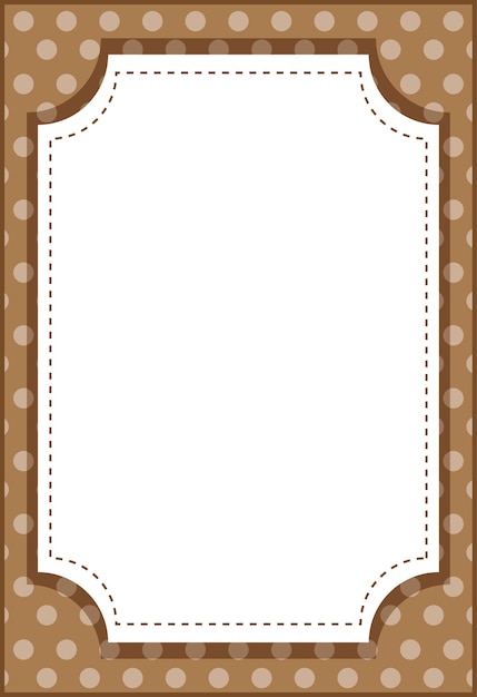 Plantilla de banner de estilo de dibujos animados de marco de octágono vertical vacío