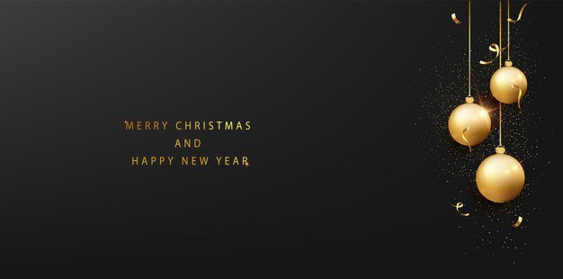 Plantilla de banner de feliz navidad y próspero año nuevo. Fondo de vacaciones