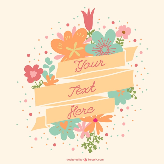 Plantilla de banner floral