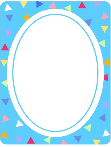 Plantilla de banner de forma ovalada vacía