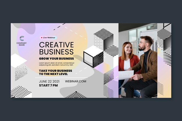 Plantilla de banner horizontal de negocios generales