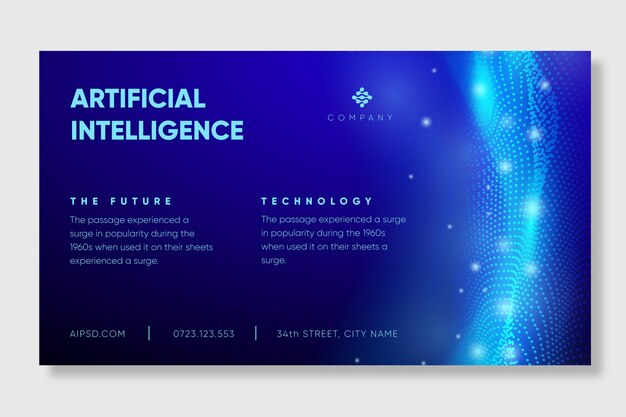 Plantilla de banner de inteligencia artificial