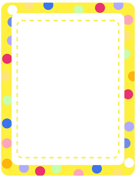 Plantilla de banner de marco colorido vacío