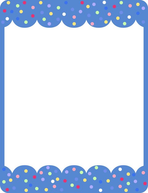 Plantilla de banner de marco de rizo azul vacío