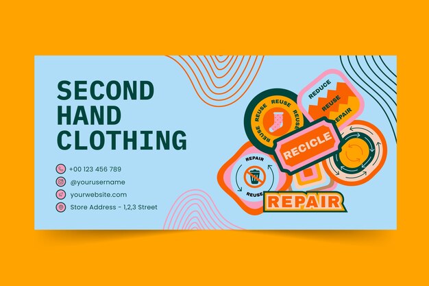 Plantilla de banner de moda circular