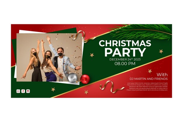 Plantilla de banner de navidad