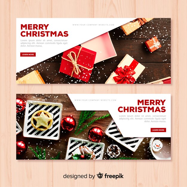 Plantilla de Banner de Navidad