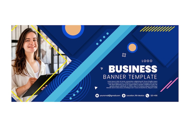 Vector gratuito plantilla de banner de negocios generales