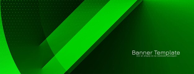 Plantilla de banner de negocios geométrico verde elegante moderno