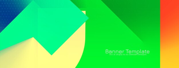 Plantilla de banner de negocios geométricos coloridos modernos