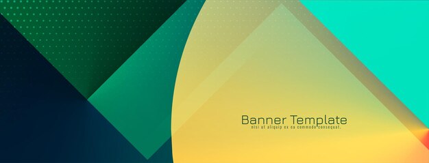 Plantilla de banner de negocios geométricos con estilo moderno futurista