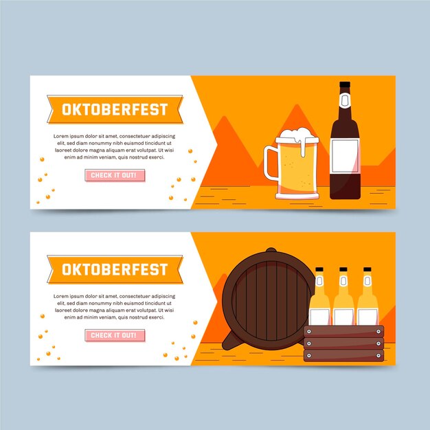 Plantilla de banner de Oktoberfest