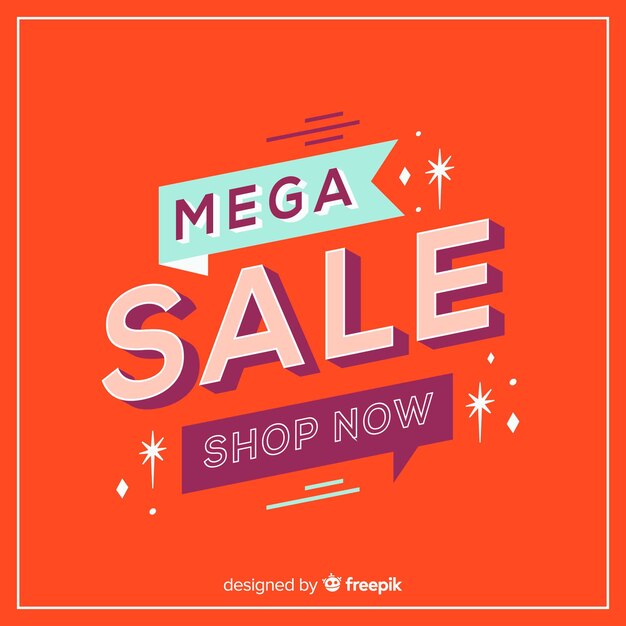 Plantilla de banner de promoción de venta abstracta