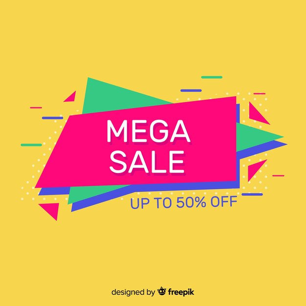 Plantilla de banner de promoción de venta abstracta