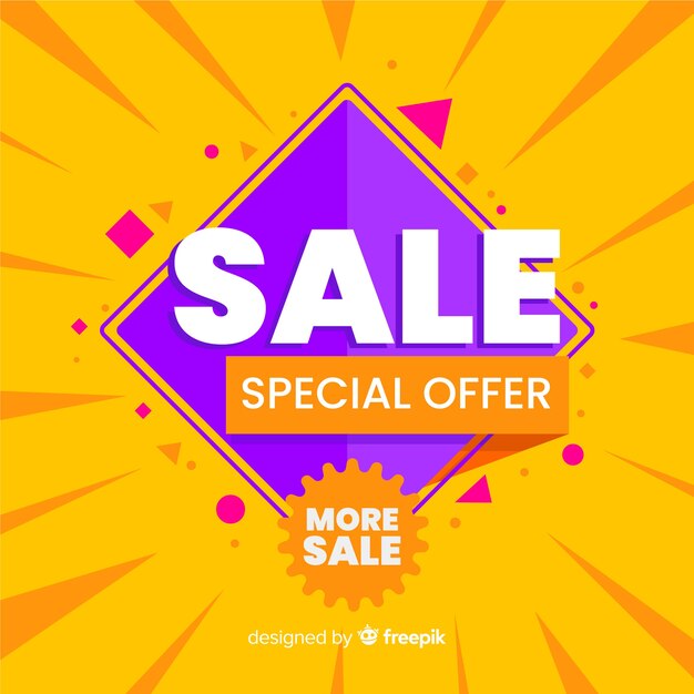 Plantilla de banner de promoción de venta abstracta