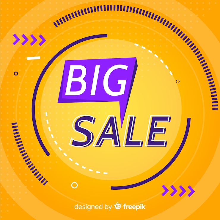 Vector gratuito plantilla de banner de promoción de venta abstracta