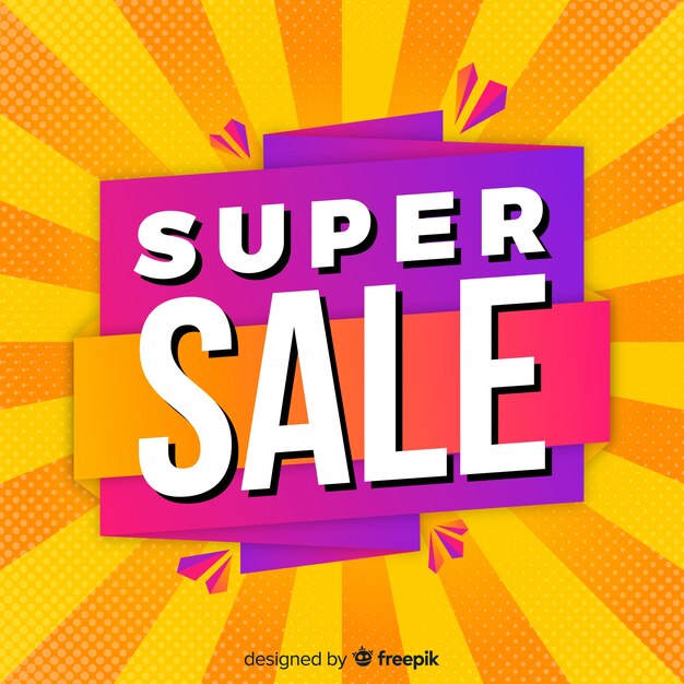 Plantilla de banner de promoción de venta abstracta