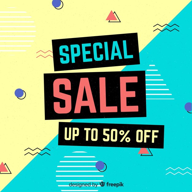 Plantilla de banner de promoción de venta abstracta