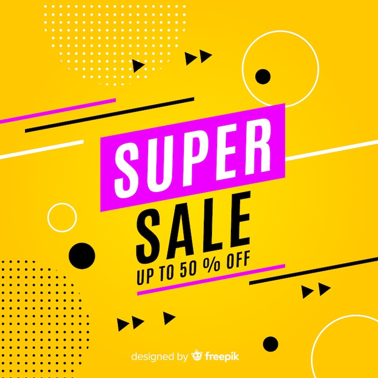 Vector gratuito plantilla de banner de promoción de venta abstracta