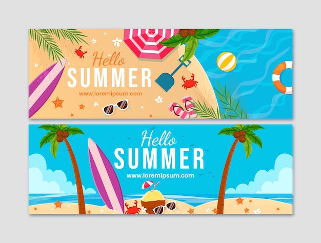 Plantilla de banner de rebajas de verano