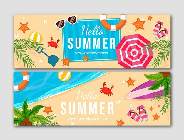 Plantilla de banner de rebajas de verano
