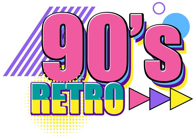 Plantilla de banner retro de los 90