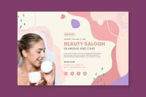 Vector gratuito plantilla de banner de salón de belleza