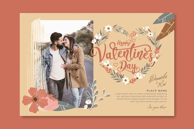 Vector gratuito plantilla de banner de san valentín