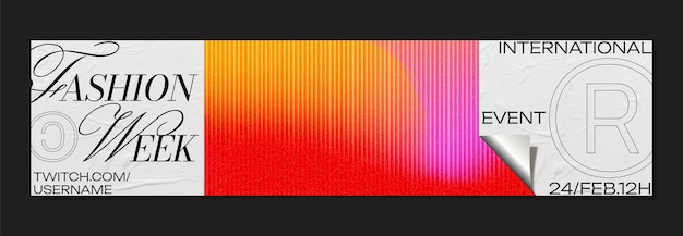 Plantilla de banner de la semana de la moda