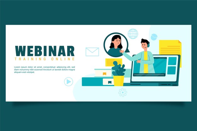 Plantilla de banner de seminario web
