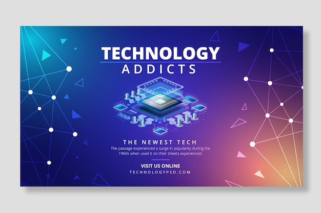 Plantilla de banner de tecnología y futuro