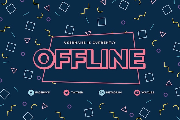 Plantilla de banner de twitch sin conexión