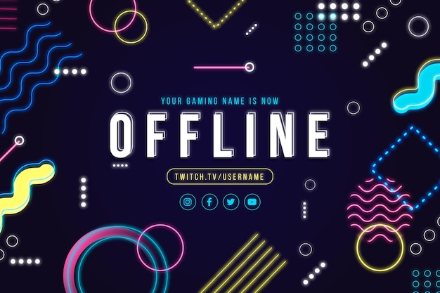 Plantilla de banner de twitch sin conexión