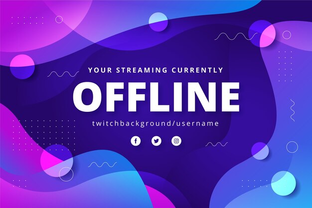 Plantilla de banner de twitch sin conexión