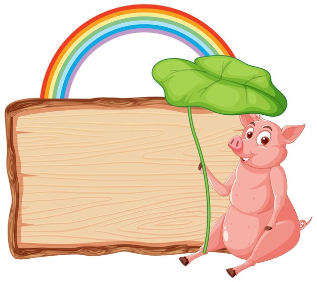 Plantilla de banner vacío con animales de granja